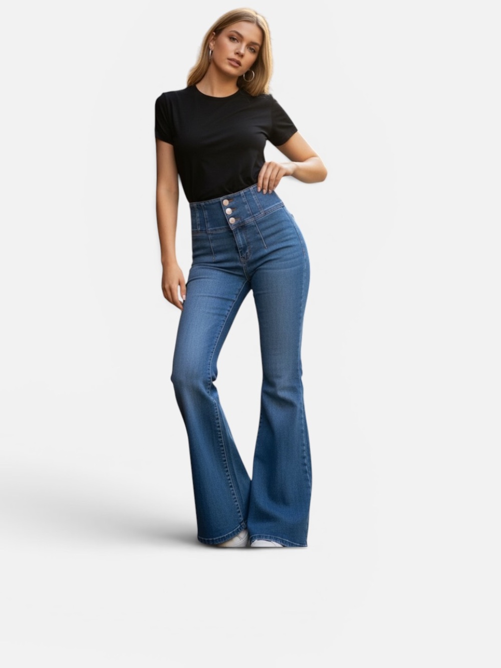 We the Free People Jeans Size 28 Jayde Hi Rise Flare Leg Stretch Denim No Pocket
